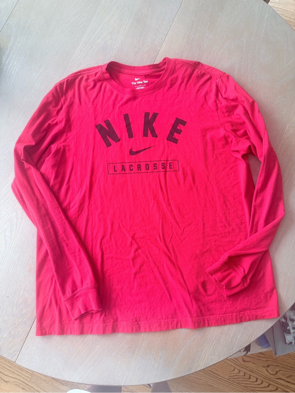 Nike Men’s Bright Red Lacrosse Long-Sleeve Tee